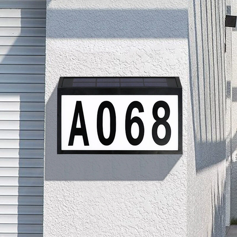 Solar Door Number Light Outdoor Wall-Mounted Ground Plug Road Sign Sensor Light LED House Number Address Indicator (image for) Solar Door Number Light Outdoor Wall-Mounted Ground Plug Road Sign Sensor Light LED House Number Address Indicator